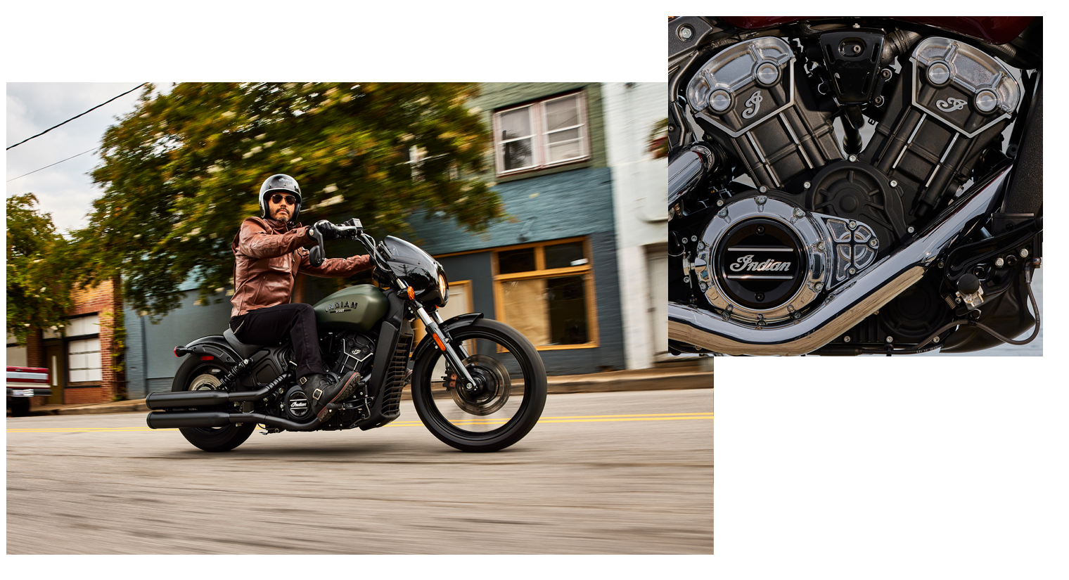 未使用品 スカジャン インディアンモーターサイクル バイク乗り